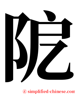 阸 serif font