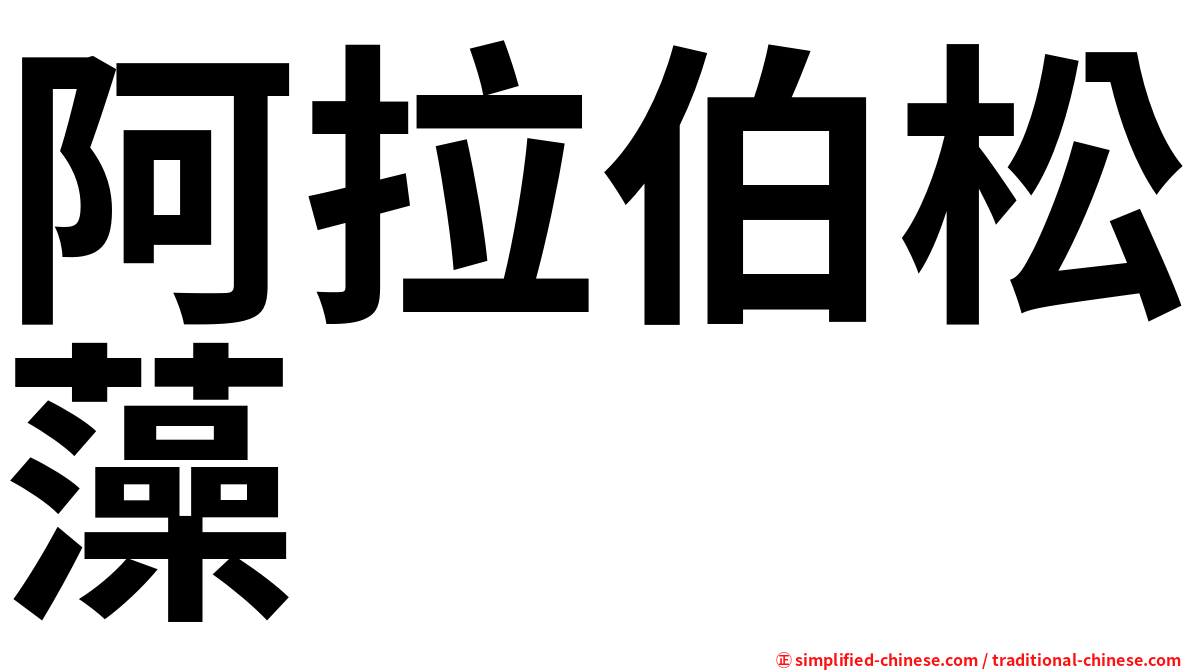 阿拉伯松藻
