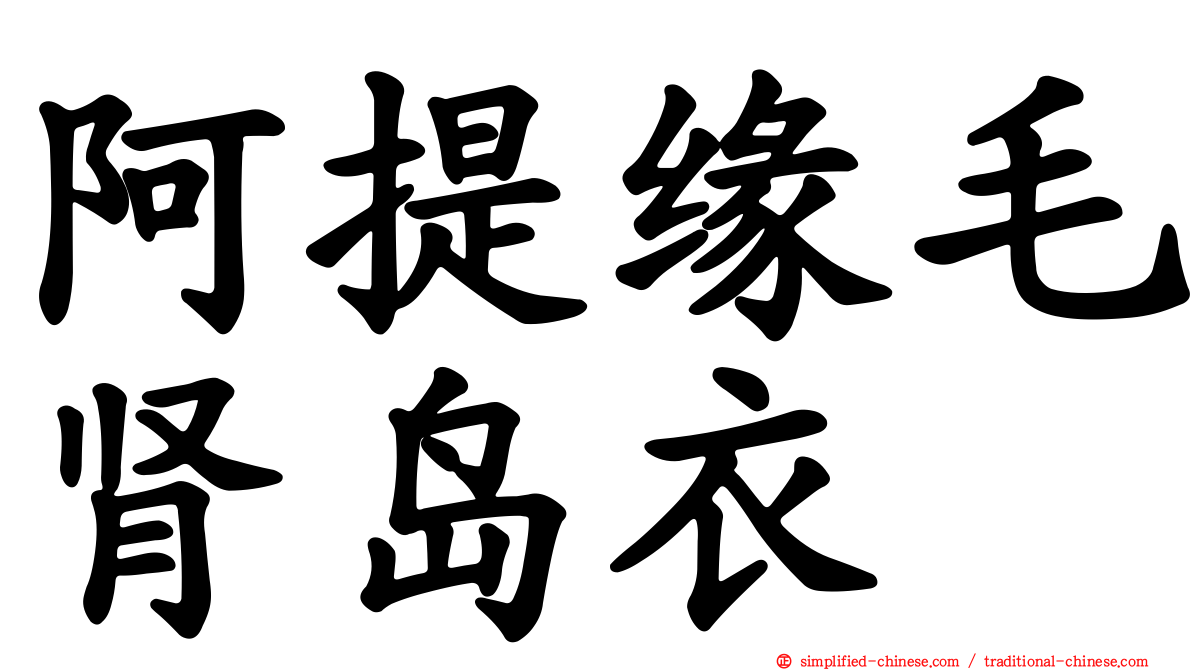 阿提缘毛肾岛衣