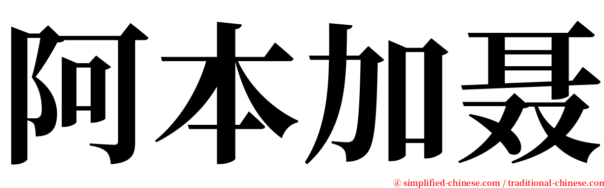 阿本加聂 serif font