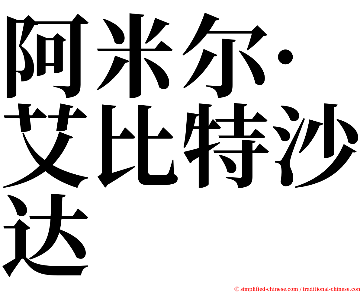 阿米尔·艾比特沙达 serif font