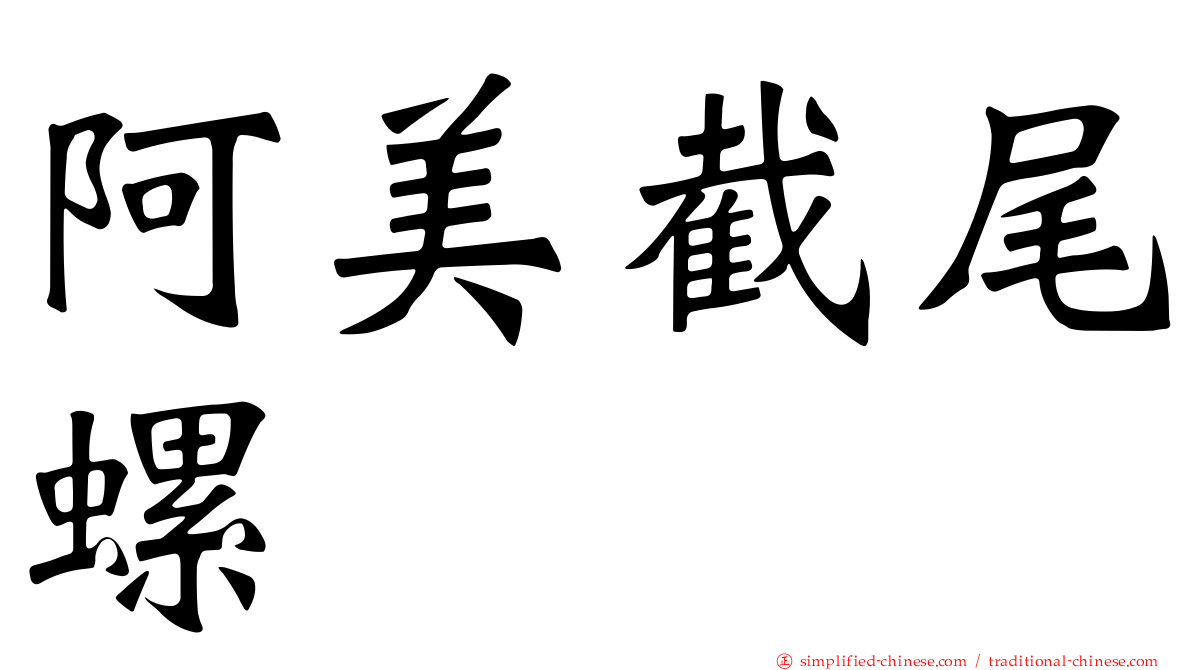 阿美截尾螺
