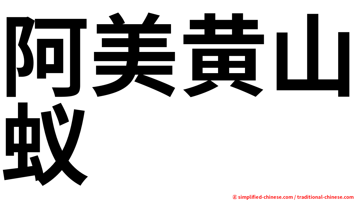 阿美黄山蚁