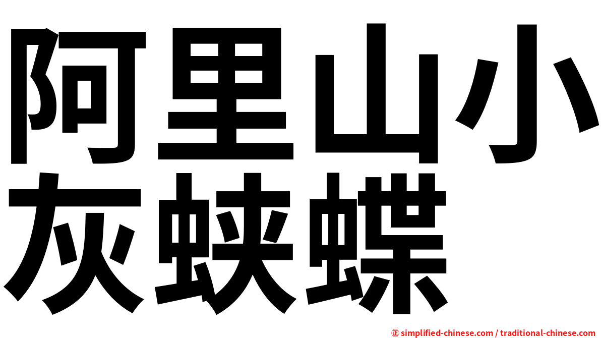 阿里山小灰蛱蝶