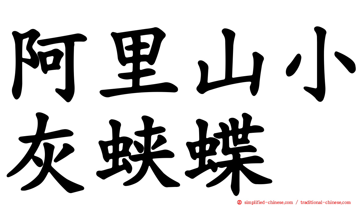 阿里山小灰蛱蝶