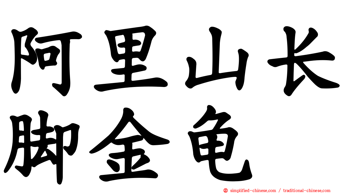 阿里山长脚金龟