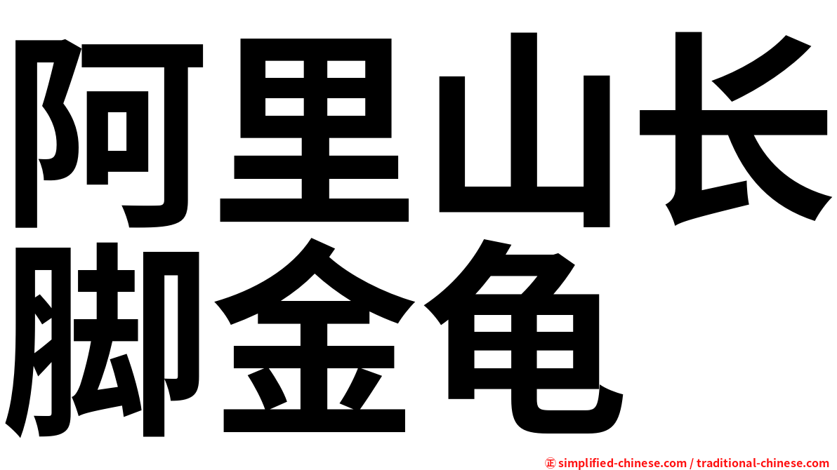 阿里山长脚金龟