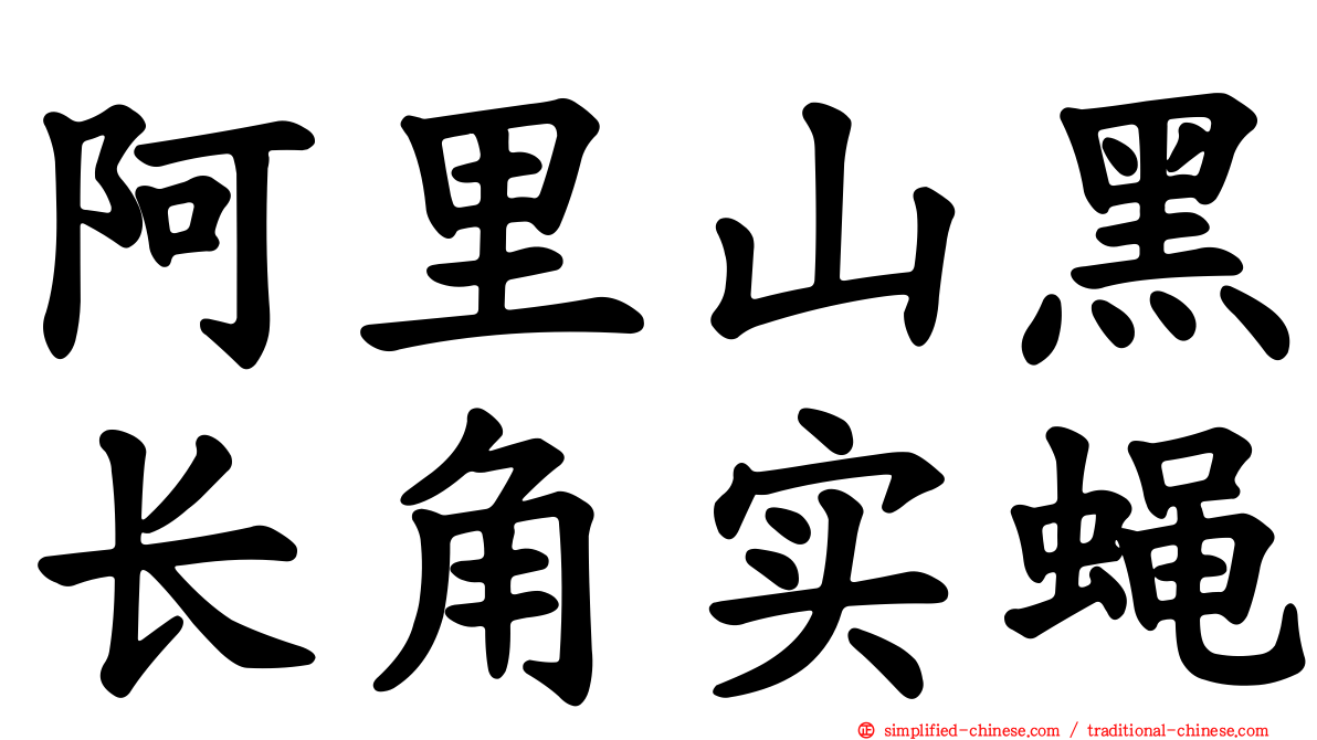 阿里山黑长角实蝇