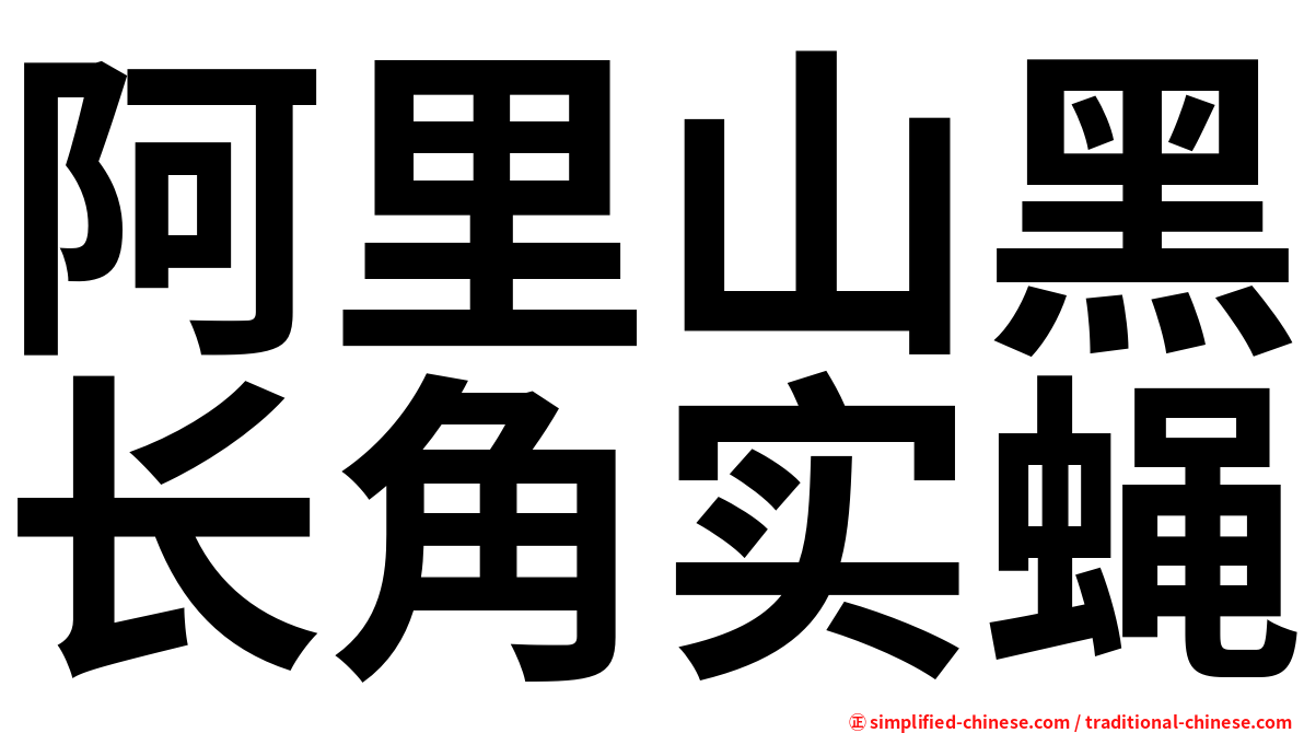 阿里山黑长角实蝇