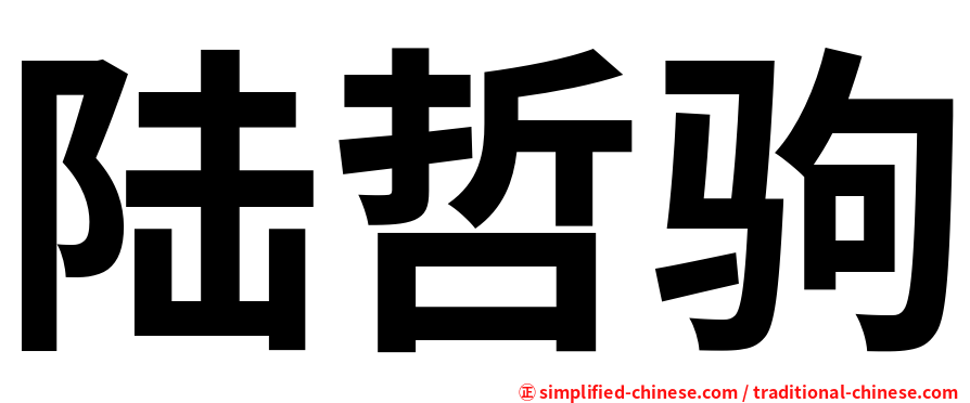 陆哲驹