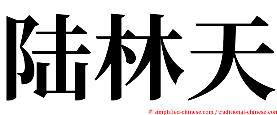 陆林天 serif font