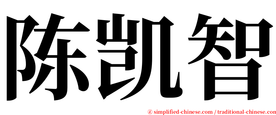 陈凯智 serif font