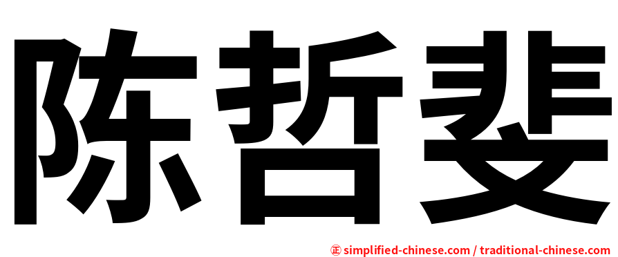 陈哲斐