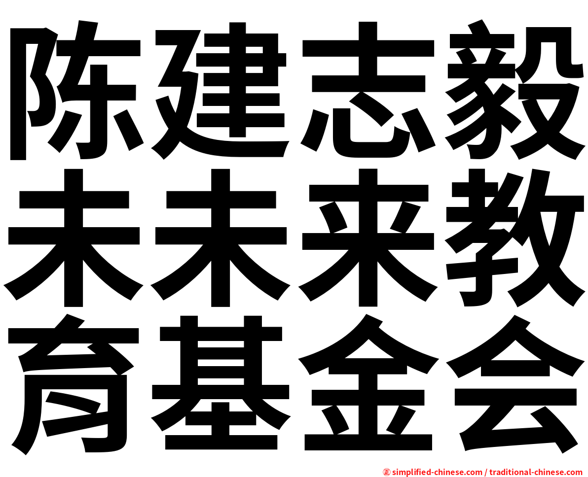 陈建志毅未未来教育基金会