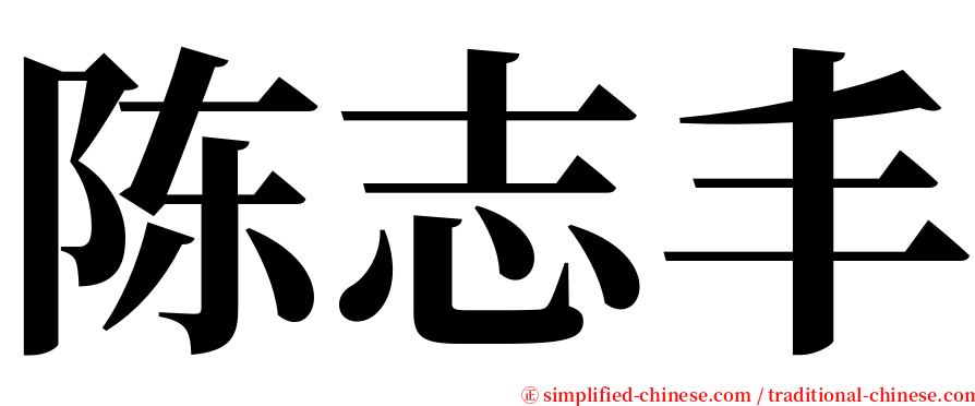 陈志丰 serif font