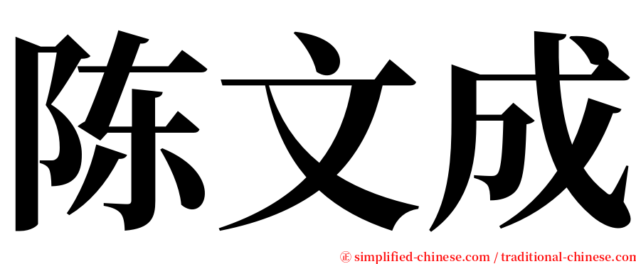 陈文成 serif font