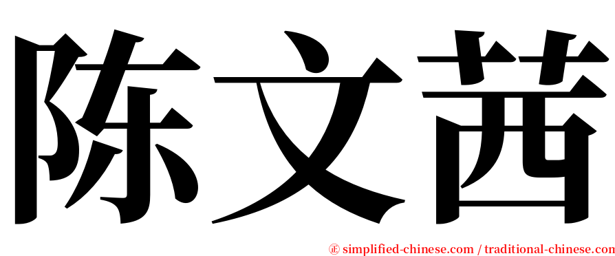 陈文茜 serif font