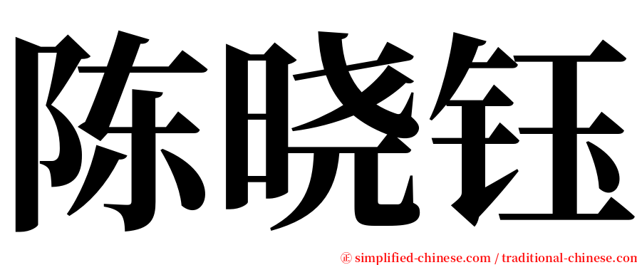 陈晓钰 serif font