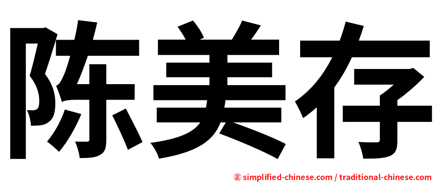 陈美存