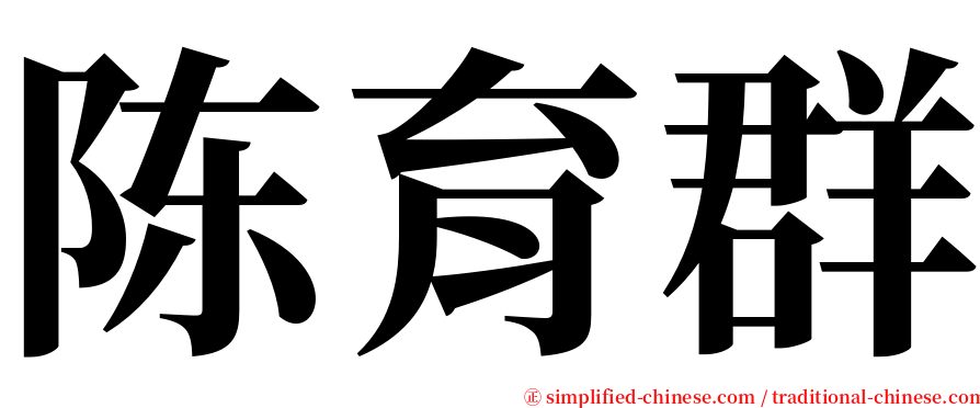 陈育群 serif font