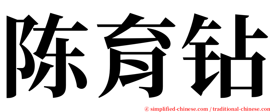 陈育钻 serif font