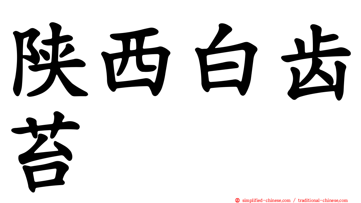 陕西白齿苔