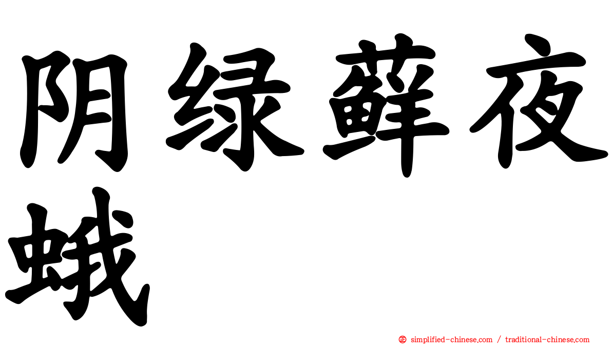 阴绿藓夜蛾