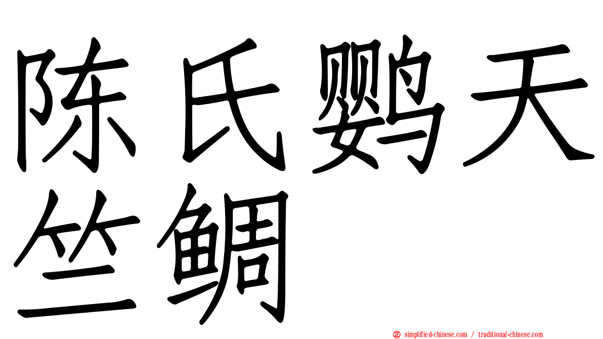 陈氏鹦天竺鲷