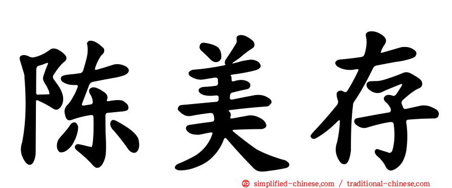 陈美存