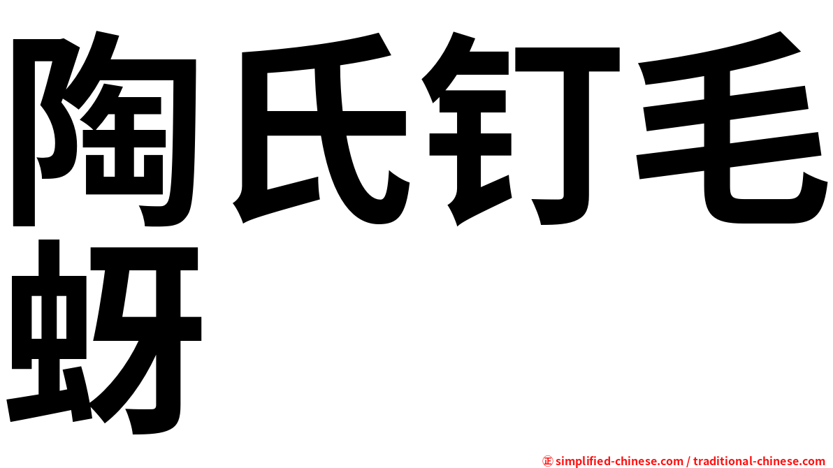 陶氏钉毛蚜
