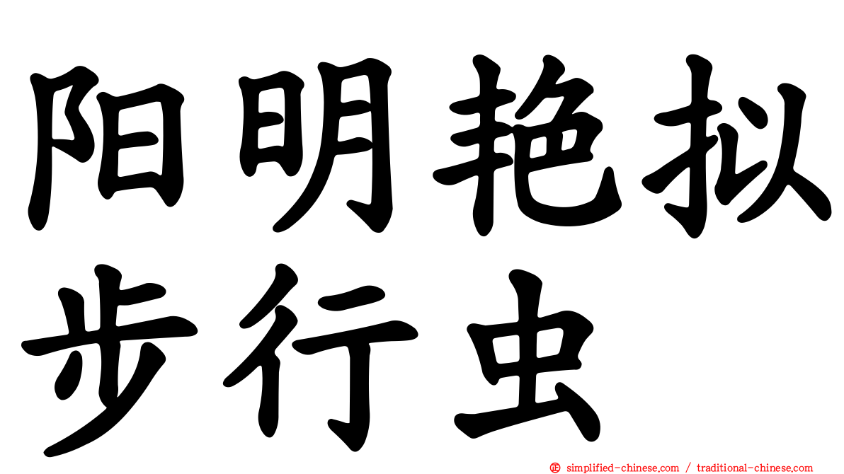 阳明艳拟步行虫