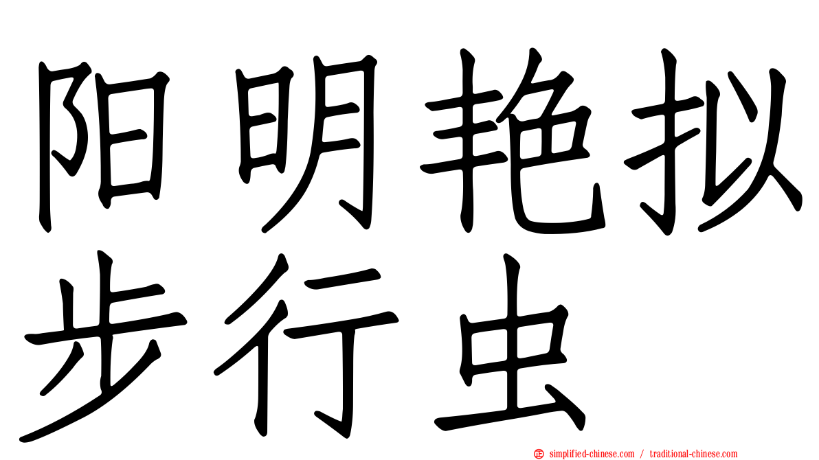 阳明艳拟步行虫