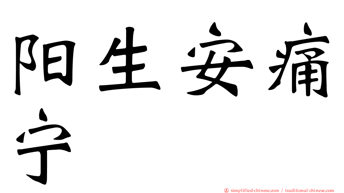阳生安痛宁