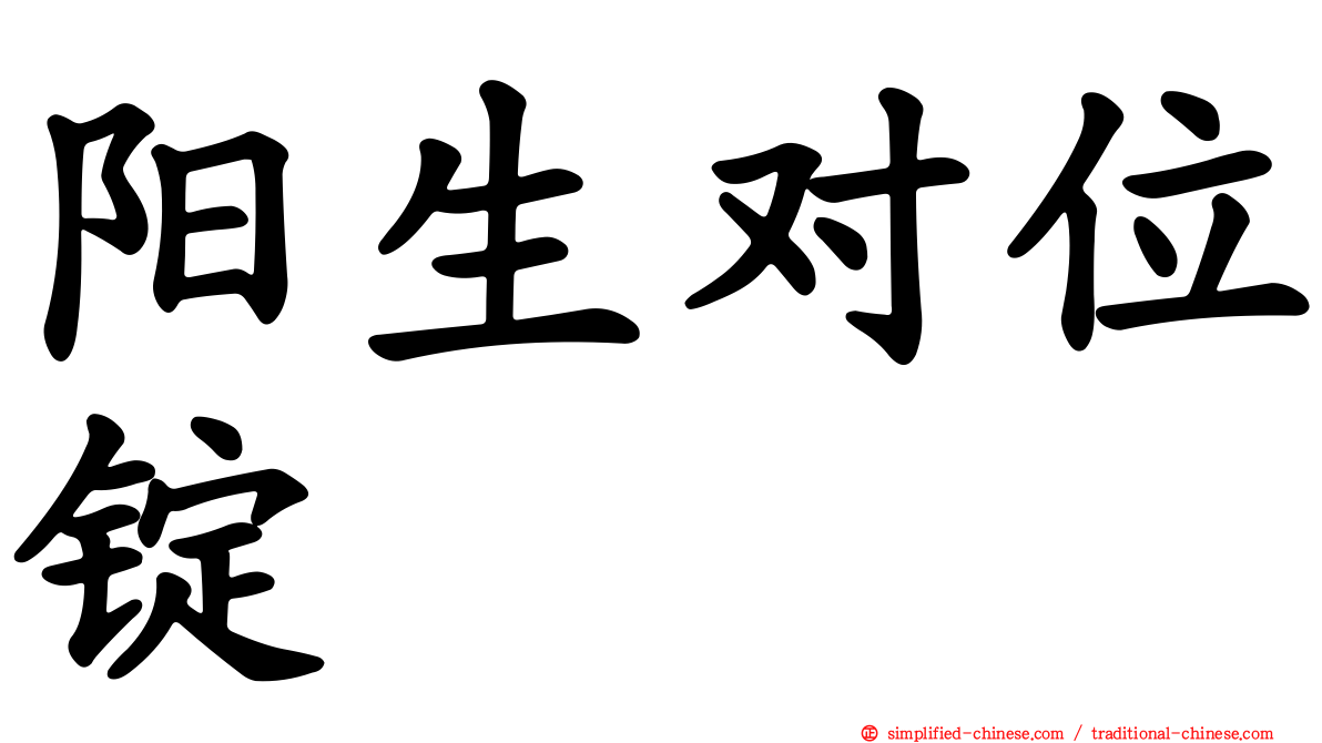阳生对位锭