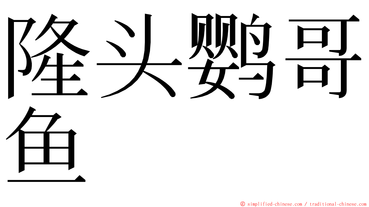 隆头鹦哥鱼 ming font