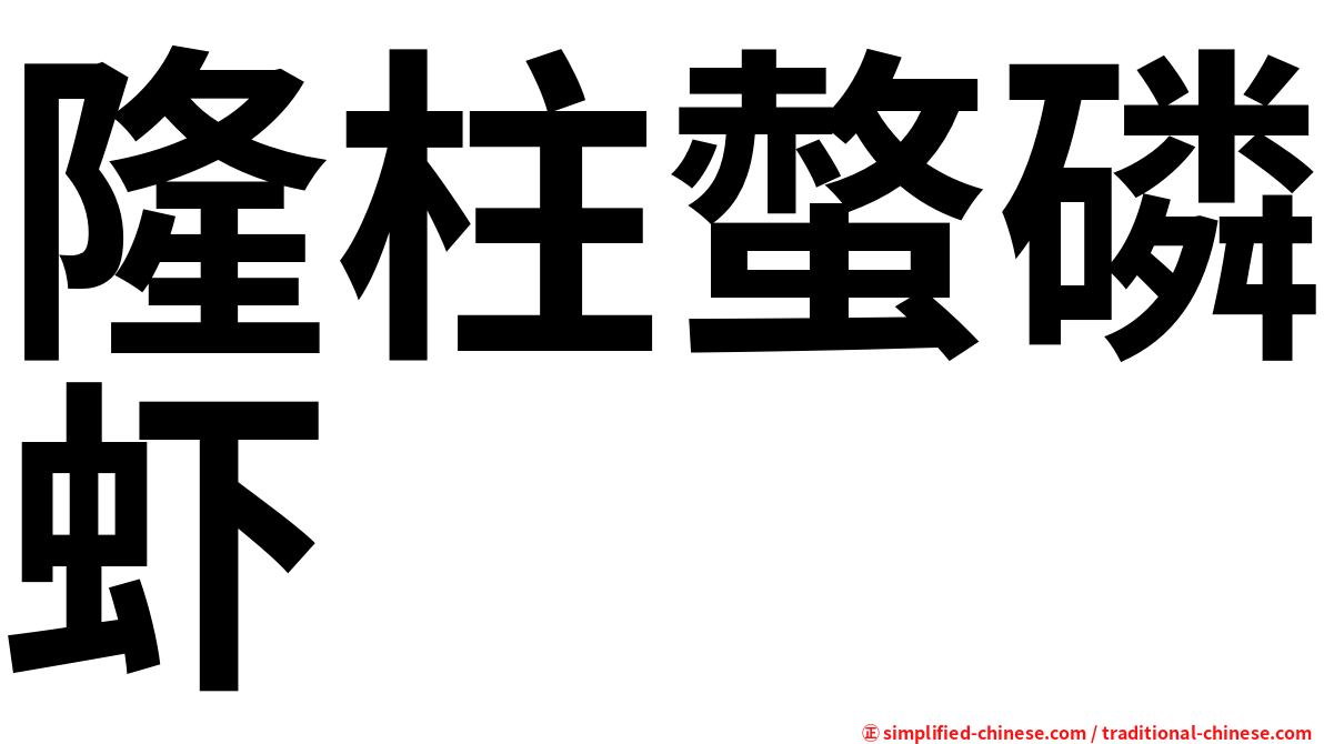 隆柱螫磷虾