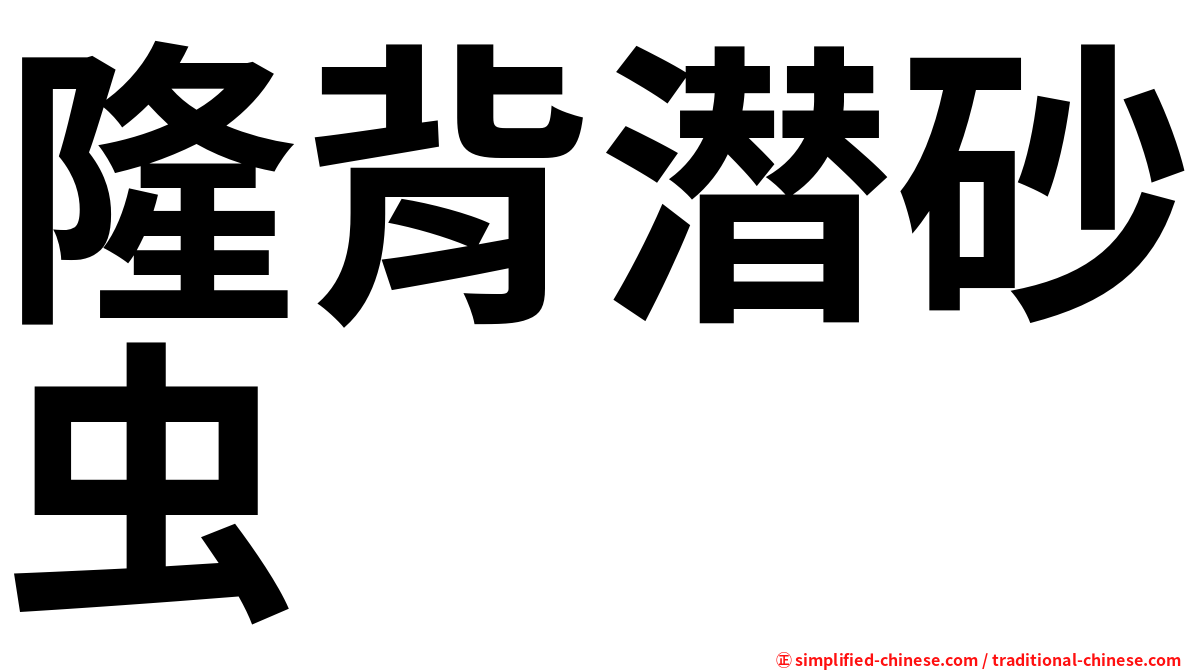 隆背潜砂虫