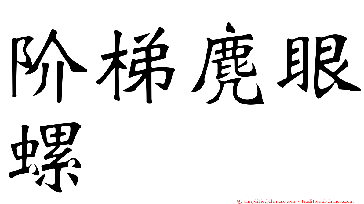 阶梯麂眼螺