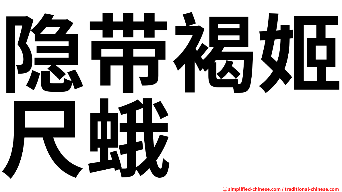 隐带褐姬尺蛾