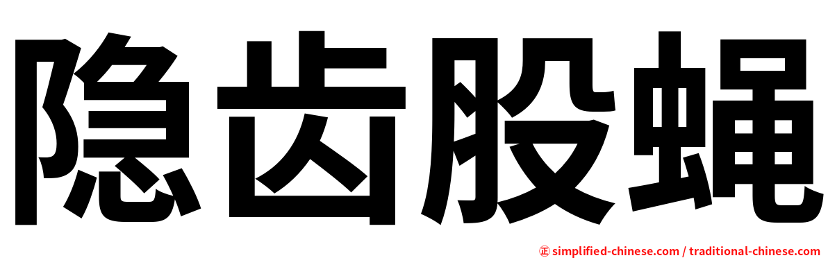 隐齿股蝇