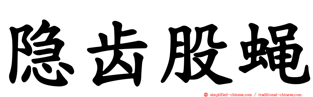隐齿股蝇
