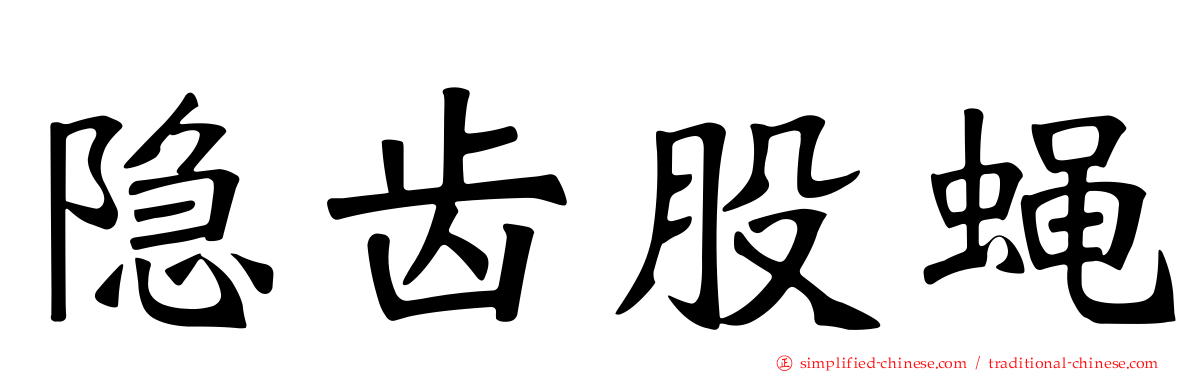 隐齿股蝇