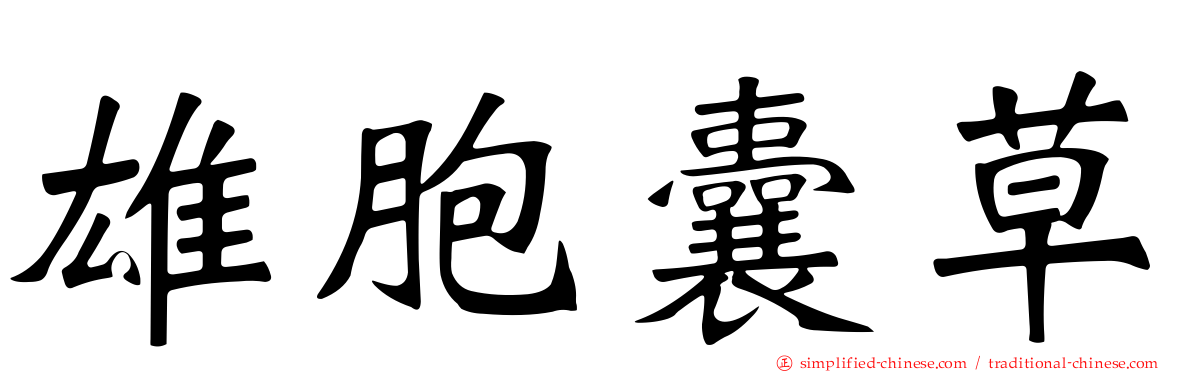 雄胞囊草