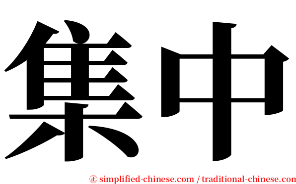 集中 serif font