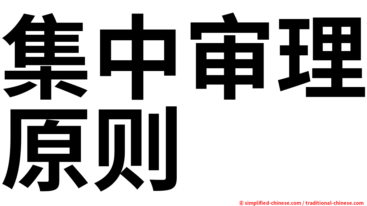 集中审理原则
