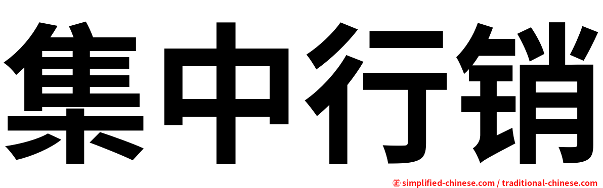 集中行销
