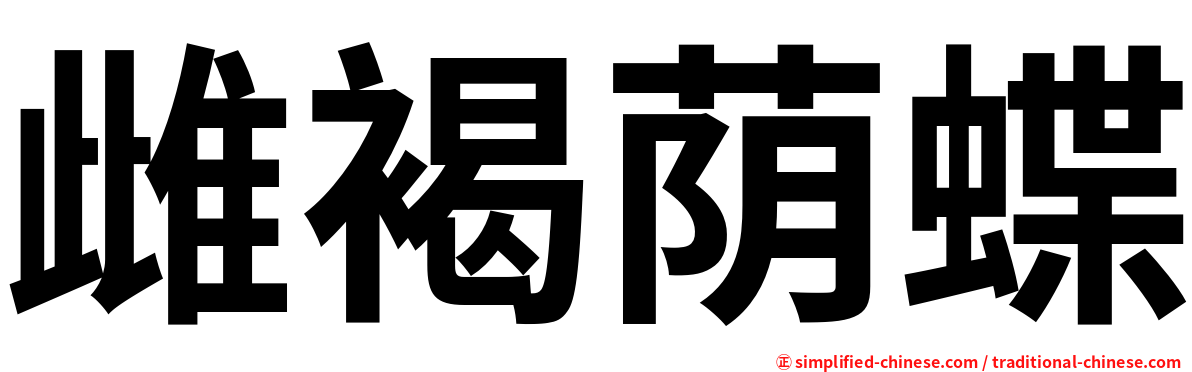 雌褐荫蝶