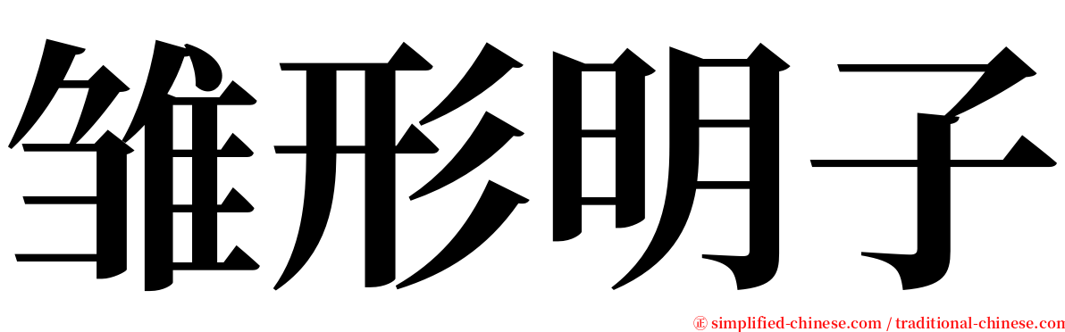 雏形明子 serif font