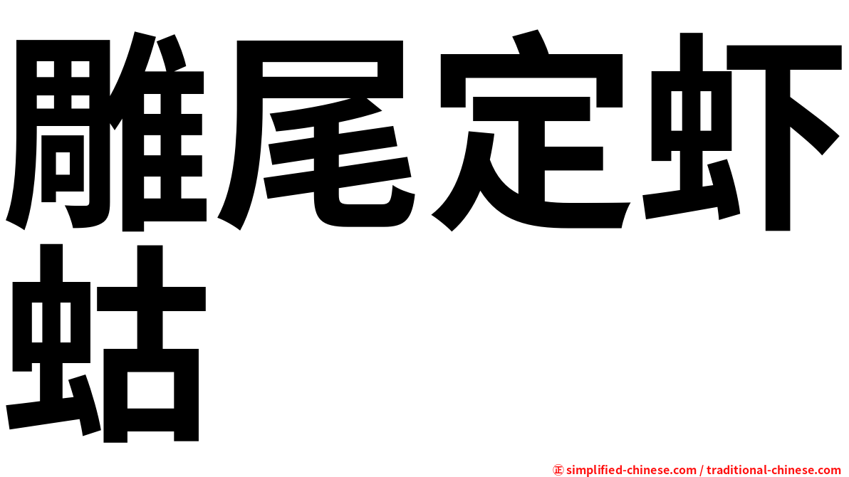 雕尾定虾蛄