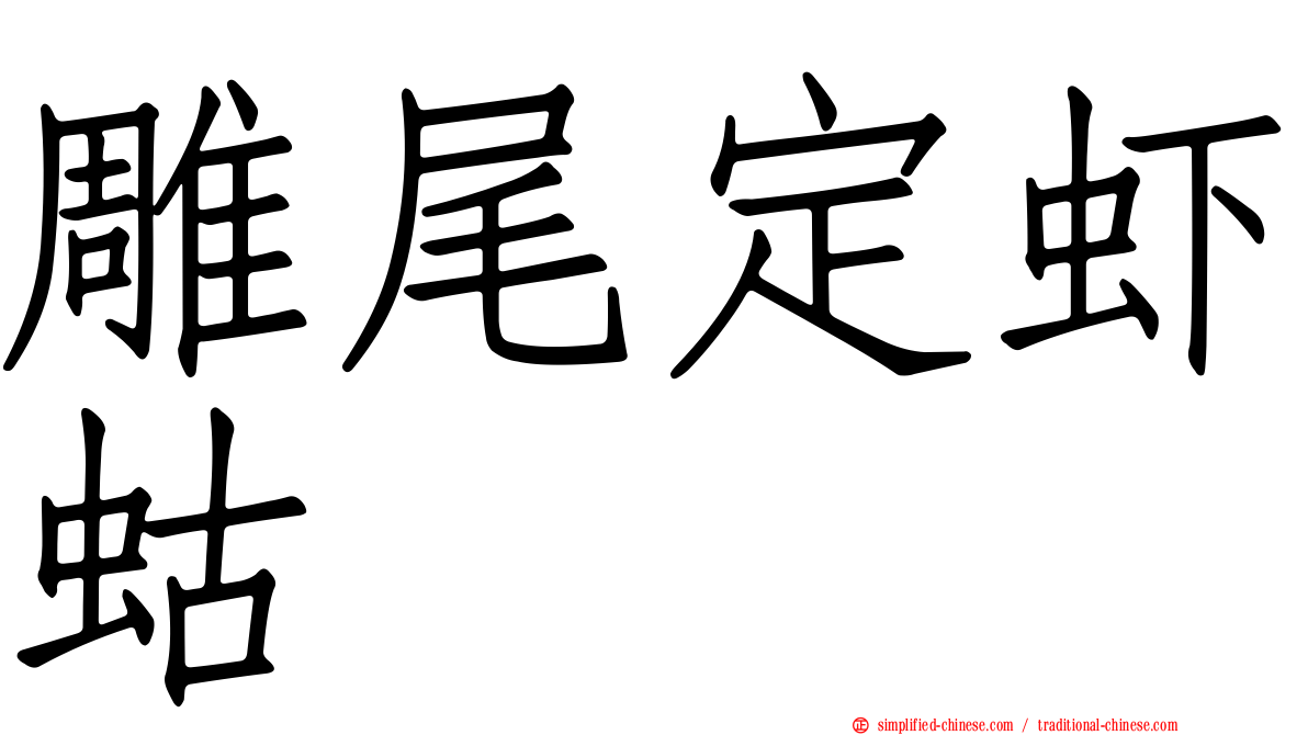 雕尾定虾蛄
